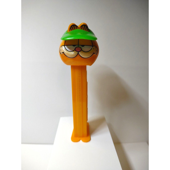 Pez Garfield Cat Candy Container Vintage China Cartoon Retro Unused Green Hat - Picture 5 of 5